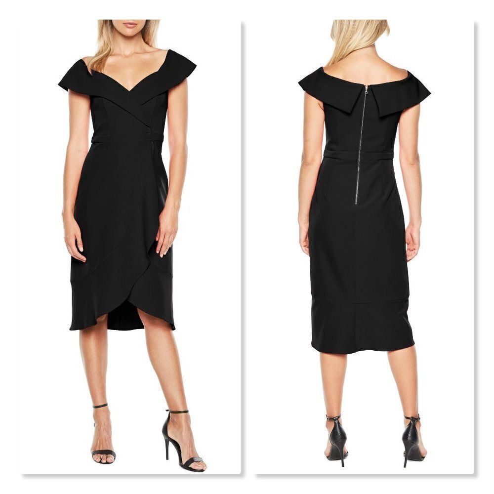 Bardot Bella Tulip Hem Dress In Black size XS in Black - NEW